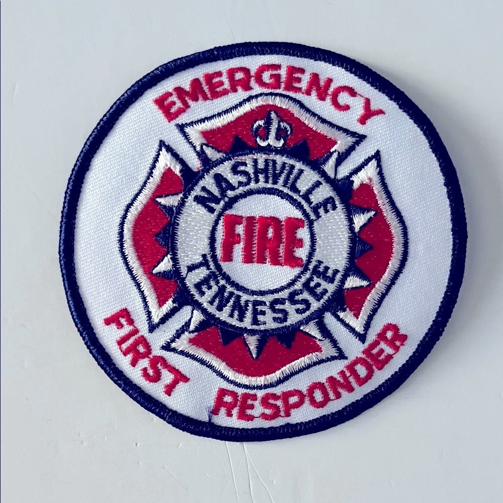 🔥 Nashville Fire Department Emergency Responder EMT Embroidered Patch Tennessee